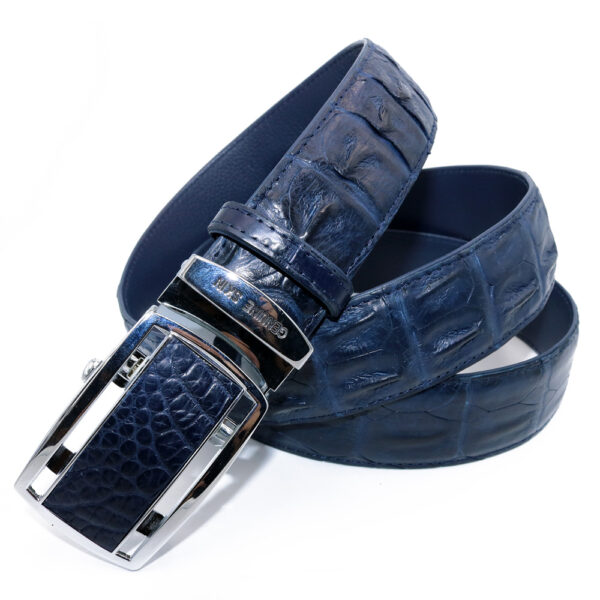 ceinture crocodile cobalt 1833 a 1