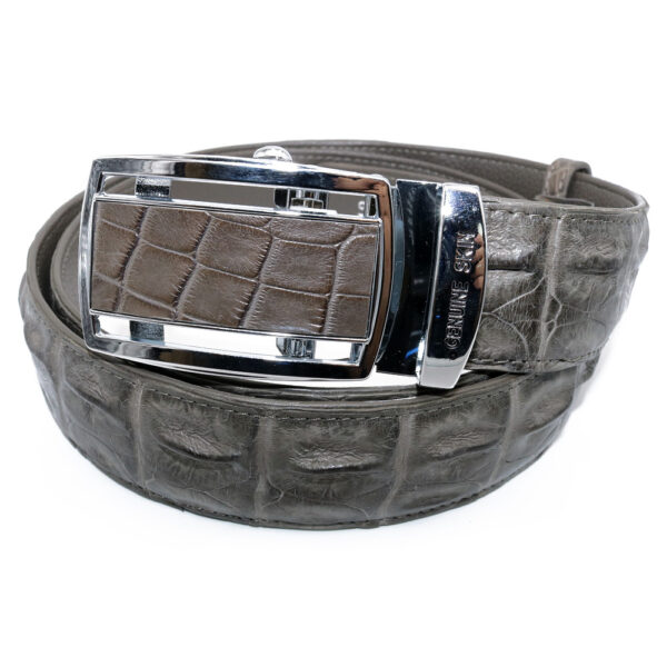 ceinture crocodile gris graphite b 1