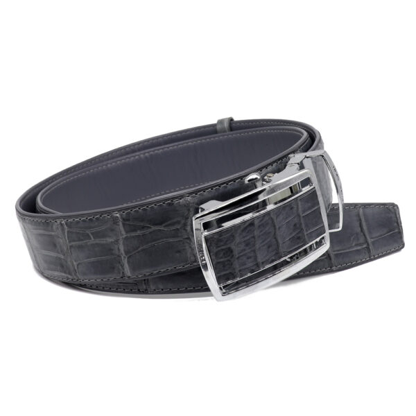 ceinture crocodile gris graphite nassau