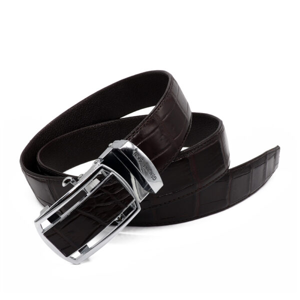 ceinture crocodile marron a bf