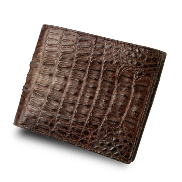 portefeuille crocodile marron abc xl1 1