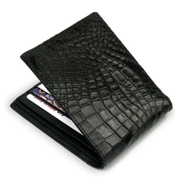 portefeuille crocodile veritable couleur noir 2023 1