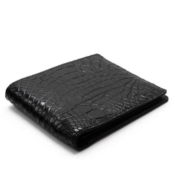 portefeuille crocodile veritable noir mdg 1