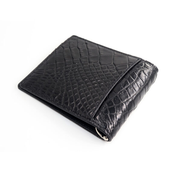 portefeuille money clip crocodile couleur noir 2