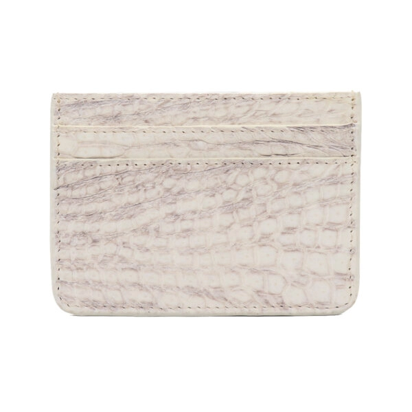 porte cartes crocodile blanc