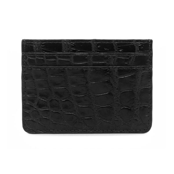 porte cartes crocodile noir