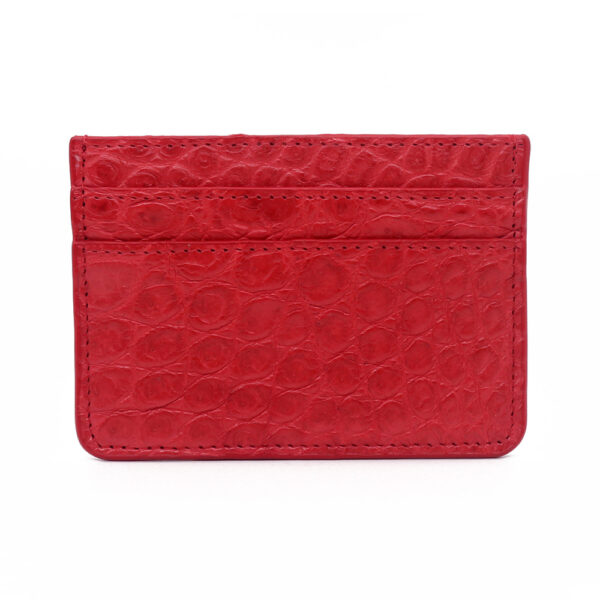 porte cartes crocodile rouge