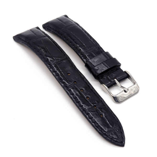 bracelet montre crocodile noir mdg 1.jpg