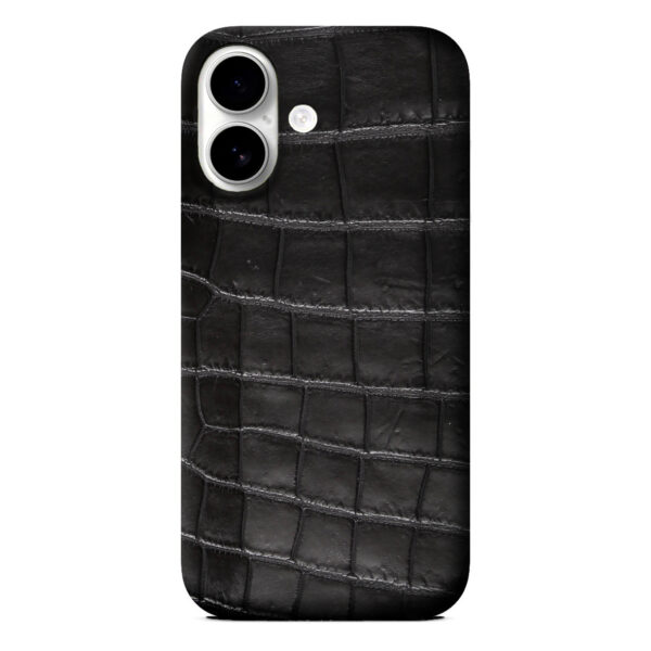 coque crocodile iphone 16 couleur noire